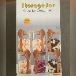 Glass Jar Containers (6-pack 540 ml/18 oz)